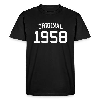 Original 1958 - 64 ans, cadeau du 64e anniversaire - T-shirt Premium bio Homme - noir - Devant - Nico (187cm)
