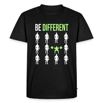 Be Different Gym Fitness Edition - T-shirt Premium bio Homme - noir - Devant - Nico (187cm)