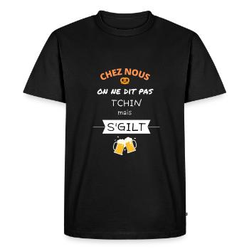Alsace bière apéro - T-shirt Premium bio Homme - noir - Devant - Nico (187cm)