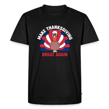 Make Thanksgiving Great Again Famille républicaine - T-shirt Premium bio Homme - noir - Devant - Nico (187cm)