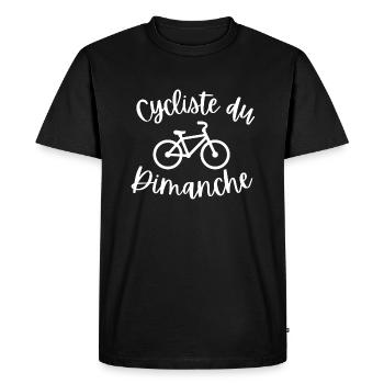 cycliste du dimanche cadeau anniversaire sport - T-shirt Premium bio Homme - noir - Devant - Nico (187cm)