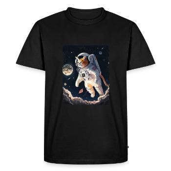 Space Cat Astronaute Spacecat - T-shirt Premium bio Homme - noir - Devant - Nico (187cm)