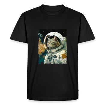 Spacecat Cat Astronaute Cat Space - T-shirt Premium bio Homme - noir - Devant - Nico (187cm)