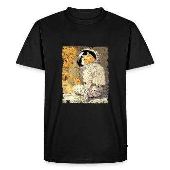 Chat Astronaute Chat Spacecat Spacecat - T-shirt Premium bio Homme - noir - Devant - Nico (187cm)