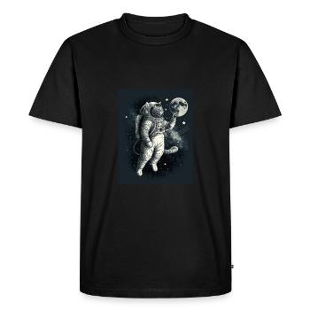 Chat Spacecat - T-shirt Premium bio Homme - noir - Devant - Nico (187cm)