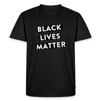 vie noire importance - T-shirt Premium bio Homme - noir - Devant - Nico (187cm)