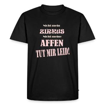 Pas mon cirque, pas mes singes - T-shirt Premium bio Homme - noir - Devant - Nico (187cm)