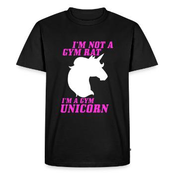 Im Not a Gym Conseil Dans un Gym Unicorn funny Fitness - T-shirt Premium bio Homme - noir - Devant - Nico (187cm)