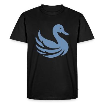 Clear Lines: Duck in Silhouette Minimalist - Men's Premium Organic T-Shirt - black - Front - Nico (187cm)