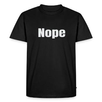 Nope - Men's Premium Organic T-Shirt - black - Front - Nico (187cm)