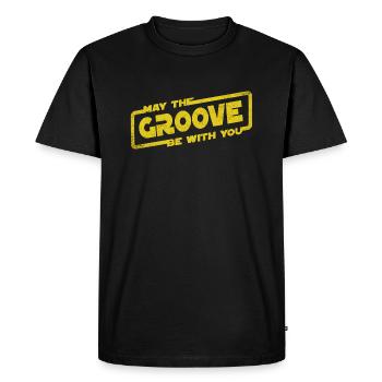 May The Groove Be With You - Rhythmus Musik Jazz - Männer Premium Bio T-Shirt - Schwarz - Vorne - Nico (187cm)