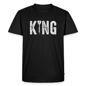 Darts King 180 Dart Jersey - Men's Premium Organic T-Shirt - black - Front - Nico (187cm)