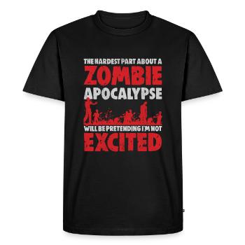 Zombie apocalypse - Men's Premium Organic T-Shirt - black - Front - Nico (187cm)