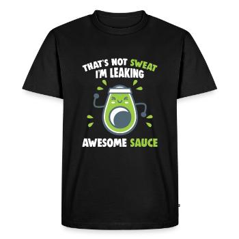 Ce n'est pas une sueur - T-shirt Premium bio Homme - noir - Devant - Nico (187cm)