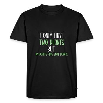 Mes plantes ont des plantes - T-shirt Premium bio Homme - noir - Devant - Nico (187cm)