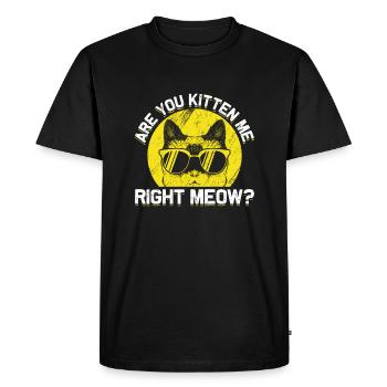 Chat lunettes de soleil humour blagues humour - T-shirt Premium bio Homme - noir - Devant - Nico (187cm)