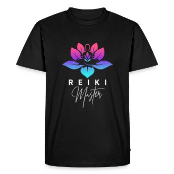 Reiki maître énergie thérapie méditation - T-shirt Premium bio Homme - noir - Devant - Nico (187cm)