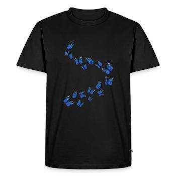 Girl Beautiful Butterfly - Men's Premium Organic T-Shirt - black - Front - Nico (187cm)