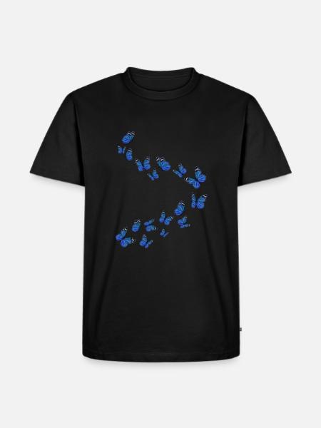 Girl Beautiful Butterfly - Men's Premium Organic T-Shirt - black