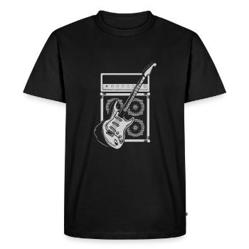 Amplificateur et guitare E joueur guitariste - T-shirt Premium bio Homme - noir - Devant - Nico (187cm)