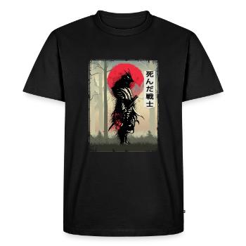 Samouraï samouraïs morts guerriers sabreurs - T-shirt Premium bio Homme - noir - Devant - Nico (187cm)