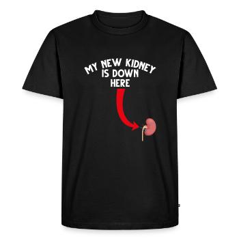 Récepteur drôle Transplantation rénale - T-shirt Premium bio Homme - noir - Devant - Nico (187cm)