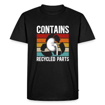 Récepteur d’organe Mignon Rein Transplantation - T-shirt Premium bio Homme - noir - Devant - Nico (187cm)