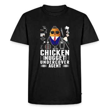 Undercover Chicken Nugget Agent Nug Life - Men's Premium Organic T-Shirt - black - Front - Nico (187cm)