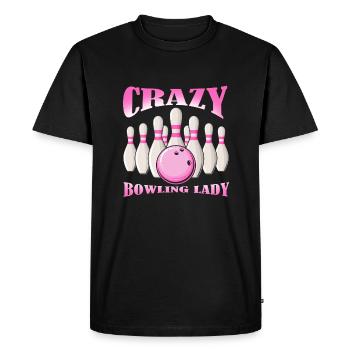Bowling Femme Femme Mignonne Bowler Dame - T-shirt Premium bio Homme - noir - Devant - Nico (187cm)
