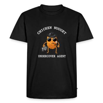 Undercover Nug Life Chicken Nugget Agent - Men's Premium Organic T-Shirt - black - Front - Nico (187cm)