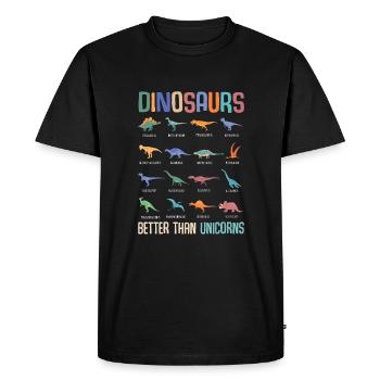Cool Dinosaur Fan Dino Boys Trex - Men's Premium Organic T-Shirt - black - Front - Nico (187cm)