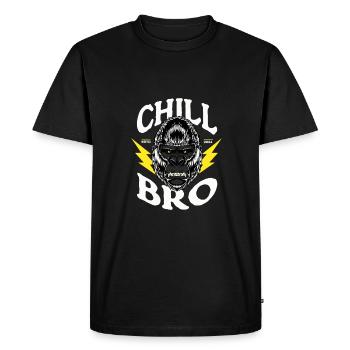 Gorilla Monkey Chill Bro - Cool Gorilla - T-shirt Premium bio Homme - noir - Devant - Nico (187cm)