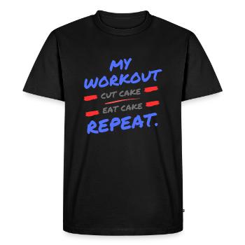 Eat Red Apple Pie - Men's Premium Organic T-Shirt - black - Front - Nico (187cm)