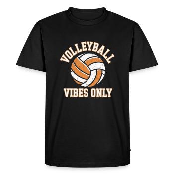 Volleyball Vibes Only Volleyball Players - Men's Premium Organic T-Shirt - black - Front - Nico (187cm)