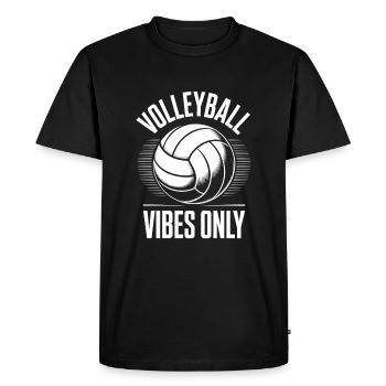 Volleyball Vibes Only Volleyball Players - Men's Premium Organic T-Shirt - black - Front - Nico (187cm)
