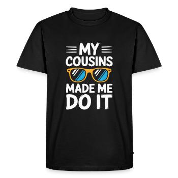 Cousins Drôle Dire Cousin de la famille - T-shirt Premium bio Homme - noir - Devant - Nico (187cm)