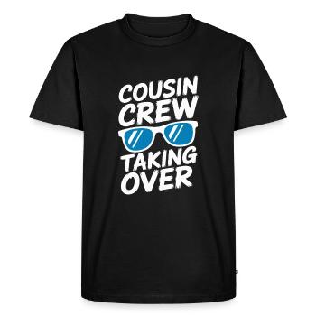 Cousin Crew reprend Cousins Cousine - T-shirt Premium bio Homme - noir - Devant - Nico (187cm)
