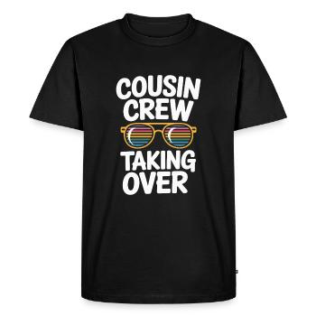 L’équipage de Cousin prend le relais de la célébration de la famille Cousins - T-shirt Premium bio Homme - noir - Devant - Nico (187cm)
