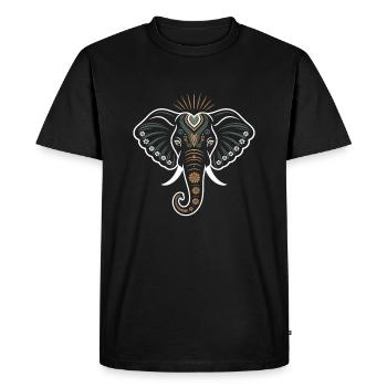 Elephant - Men's Premium Organic T-Shirt - black - Front - Nico (187cm)
