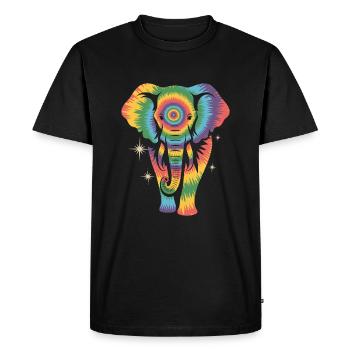 Elephant - Men's Premium Organic T-Shirt - black - Front - Nico (187cm)