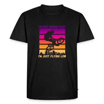I don't drive too fast, I just fly low - Men's Premium Organic T-Shirt - black - Front - Nico (187cm)