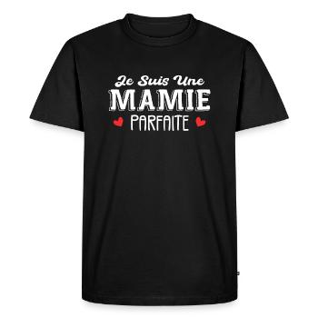 Je Suis Une Mamie Parfaite - T-shirt Premium bio Homme - noir - Devant - Nico (187cm)