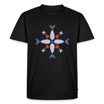 Motif nordique - T-shirt Premium bio Homme - noir - Devant - Nico (187cm)