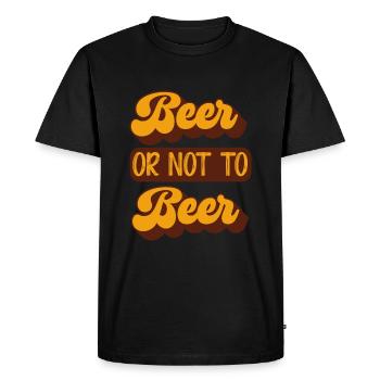 Beer or not to beer - Men's Premium Organic T-Shirt - black - Front - Nico (187cm)