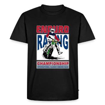 Enduro - T-shirt Premium bio Homme - noir - Devant - Nico (187cm)