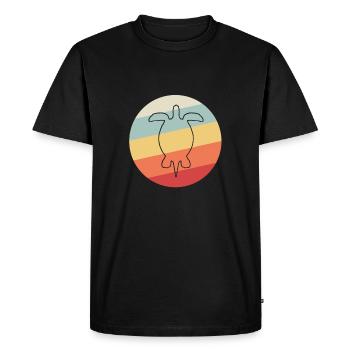 Tortue Tortue en tortue circulaire - T-shirt Premium bio Homme - noir - Devant - Nico (187cm)