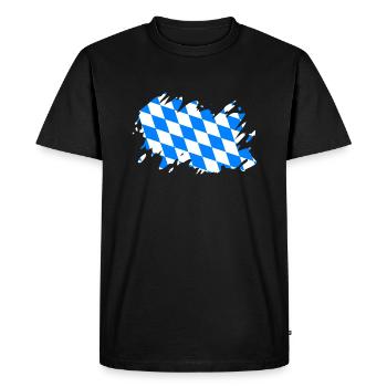 Bavaria flag federal state Bavarian Bayer - Men's Premium Organic T-Shirt - black - Front - Nico (187cm)