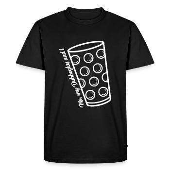 Moi, mes Dubbeglas et moi - T-shirt Premium bio Homme - noir - Devant - Nico (187cm)