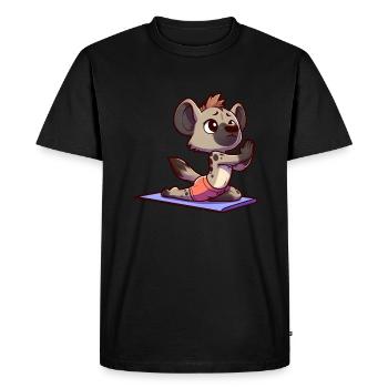Hyena Gymnastics Yoga Fitness - Men's Premium Organic T-Shirt - black - Front - Nico (187cm)