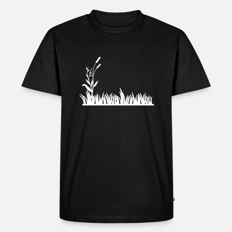 Gras - Männer Premium Bio T-Shirt - Schwarz